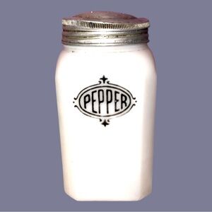 Vintage Hazel Atlas Milk Glass Pepper Shaker